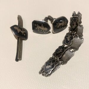 🏷Vintage Rare 4 Piece Sterling Silver Jewelry set